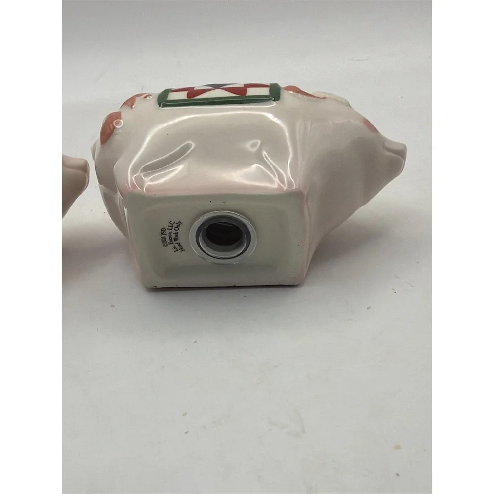 Jim Shore Salt Pepper Shakers Heartwood Creek Ceramic Enesco Pig NIB